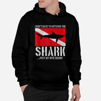 Funny Scuba Diving Shark Flag Scuba Diver Gift Hoodie - Seseable