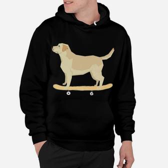 Funny Skateboarding Lab Dad Dog Puppy Gift Hoodie - Seseable