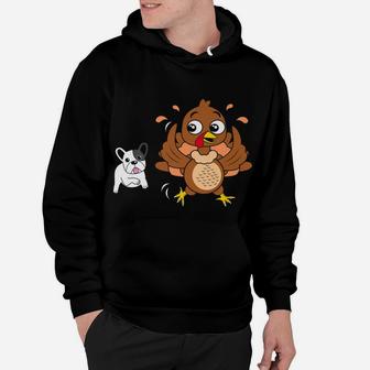 Funny Thanksgiving For French Bulldog Lovers Hoodie - Seseable