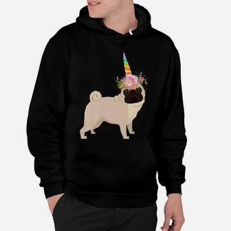 Funny Unicorn Pug Bulldog Puppy Dog Gift Hoodie - Seseable
