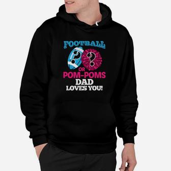 Gender Reveal For Dad Football Cheerleader Hoodie - Seseable