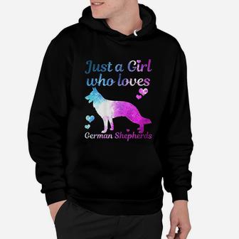 German Shepherd Dog Just A Girl Who Loves Dogs Hoodie - Seseable