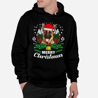 German Shepherd Merry Christmas Dog Lover Gift Hoodie - Seseable