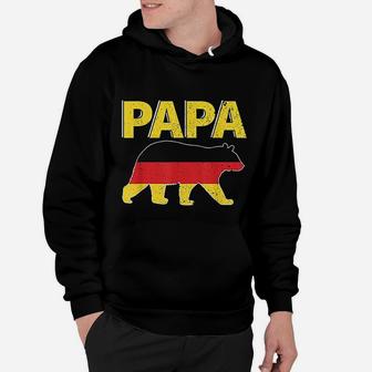 Germany Flag Papa Bear German Dad Fathes Day Hoodie - Seseable