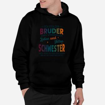 Geschwisterliebe Hoodie: Stolzer Bruder & Liebevolle Schwester Motiv - Seseable