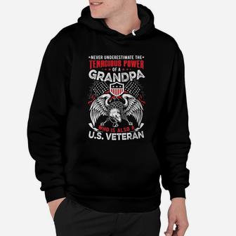 Gift For Grandpa Veteran Grandfather Us Veteran Hoodie - Seseable