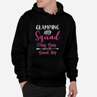 Glamping Squad Funny Matching Family Girls Camping Trip Hoodie - Seseable