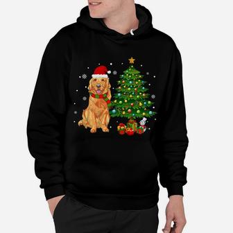 Golden Retriever Christmas Tree Dog Lover Gif Hoodie - Seseable