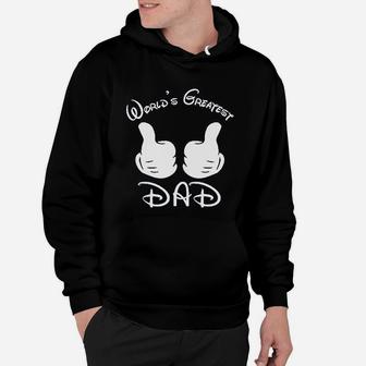 Good Shoppers Activewear Father Day Thumbs Up Worlds Greatest Dad Hoodie - Seseable