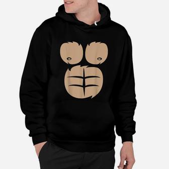 Gorilla Chest Halloween Costume Hoodie - Seseable