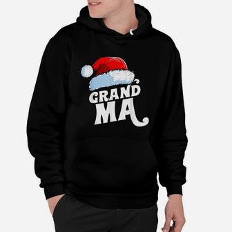 Grandma | Santa Claus Hat Christmas Hoodie - Seseable