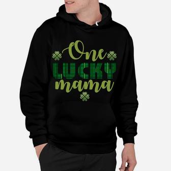 Green Plaid One Lucky Mama For St Patricks Day Gift Hoodie - Seseable