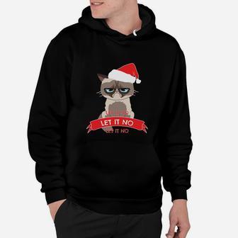 Grumpy Cat Santa Lass es Nein Festliches Hoodie, Weihnachten - Seseable