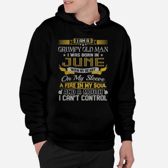 Grumpy Old Man Born In June With Heart On Sleeve T-shirts Hoodie - Seseable