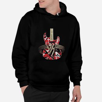 Guitar Retro Style Gift For Guitarist Red Guitar Hoodie - Seseable