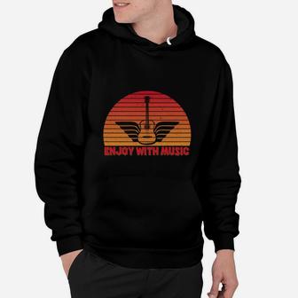 Guitar Wings Enjoy With Music Gift Idea For Music Lovers Hoodie - Seseable