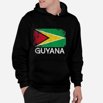 Guyanese Flag Design | Vintage Made In Guyana Gift Hoodie - Seseable