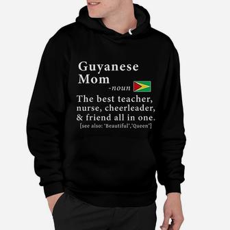 Guyanese Mom Definition Guyana Flag Mothers Day Hoodie - Seseable