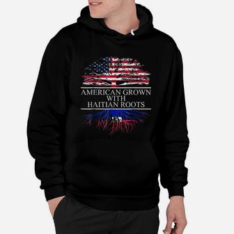 Haitian Roots American Grown Flag Of Haiti Hoodie - Seseable