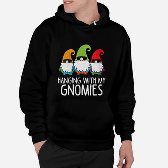 Hanging With My Gnomies Funny Garden Gnome Hoodie - Seseable