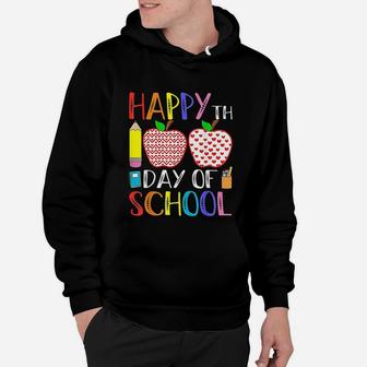 Happy 100th Day Of School Teacher 100 Day Hoodie - Seseable