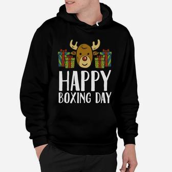 Happy Boxing Day Rentier Präsentiert Weihnachtsbox Hoodie - Seseable