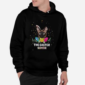 Happy Easter Cute Bunny Siamese Great Gift For Cat Lovers Hoodie - Seseable