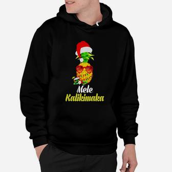 Hawaii Mele Kalikimaka Pineapple Hawaiian Christmas Tshirt Hoodie - Seseable