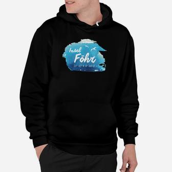 Herren Hoodie Insel Föhr Aufdruck, Stilvolles Schwarz Design - Seseable