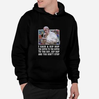 Hip-Hop-Zitat Hoodie, Grafikdruck in Schwarz, Streetwear - Seseable