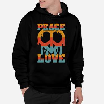 Hippie Peace Love Peace Sign Colorful Gift Hoodie - Seseable