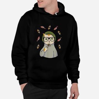 Hipster Cat Funny Japanese Sushi Cats Kitty Lovers Gift Hoodie - Seseable
