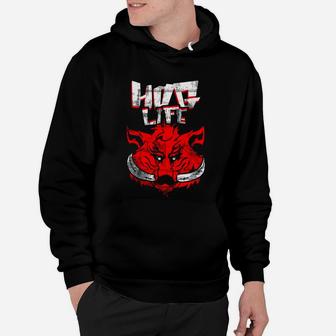 Hog Life Hunting Boar Hunter Gift Black Yout Hoodie | Seseable UK
