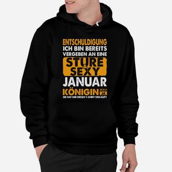 Humorvolles Januar-Königin Geburtstags-Hoodie für Frauen - Seseable