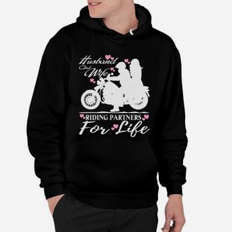 Husband And Wife Riding Partners For Life T Shirt Hoodie - Seseable