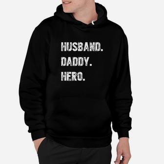 Husband Daddy And Hero Premium Hoodie - Seseable