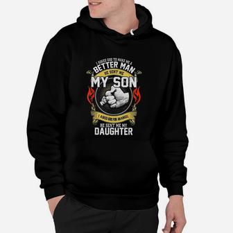 I Asked God To Make Me A Better Man He Sent Me My Son And Daughter Hoodie - Seseable