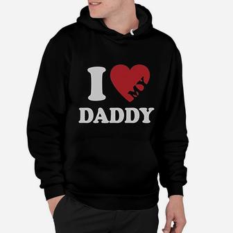 I Heart Love My Daddy Boy Girl Gift For Father Hoodie - Seseable