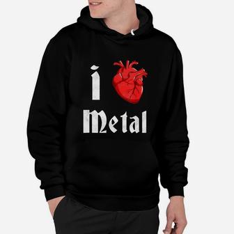 I Heart Metal Funny Shirts Hoodie - Seseable