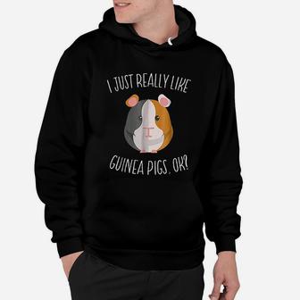 I Just Really Like Guinea Pigs Guinea Pig Lover Gifts Hoodie - Seseable