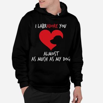 I Labradore You Almost As Much As My Dog Funny Hoodie - Seseable