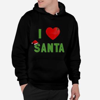 I Love Santa Christmas Xmas Santa Clause Hoodie - Seseable