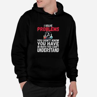 I Solve Problems Funny Medical Lab Tech Week Hoodie - Seseable