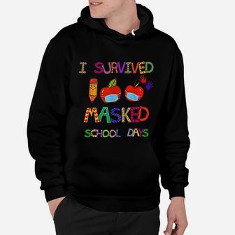 I Survived 100 School Days Student Teacher Gift Hoodie - Seseable