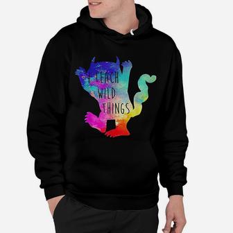 I Teach Wild Things Monster Funny Halloween Gifts Hoodie - Seseable