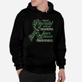I Wear Emerald For My Grandma Ribbon Proud Grandma Hoodie - Seseable