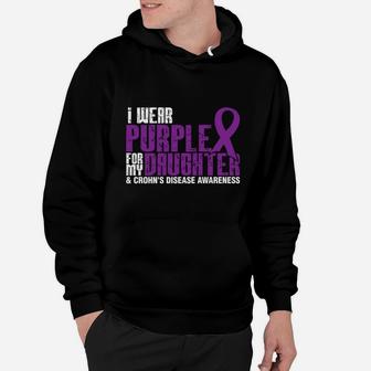 I Wear Purple For My Daughter And Crohns Disease Hoodie - Seseable