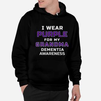 I Wear Purple For My Grandma Dementia Awareness Hoodie - Seseable
