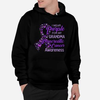 I Wear Purple For My Grandma Ribbon Proud Grandma Hoodie - Seseable