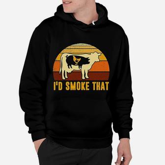 I Would Smok That Vintage Funny Bbq Grilling Party Hoodie - Seseable